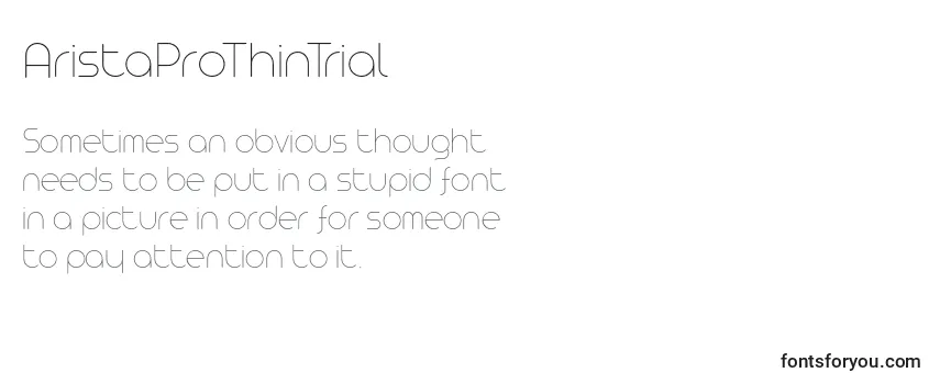 AristaProThinTrial Font