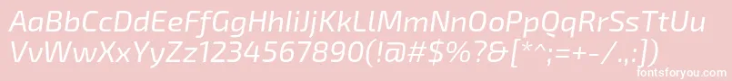 Exo2Italic Font – White Fonts on Pink Background