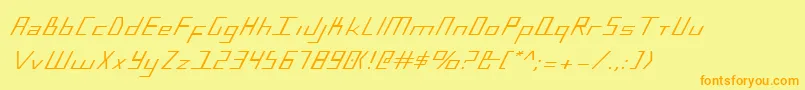 Bluejuly Font – Orange Fonts on Yellow Background