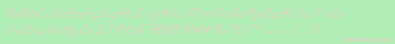 Bluejuly Font – Pink Fonts on Green Background