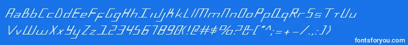 フォントBluejuly – 青い背景に白い文字