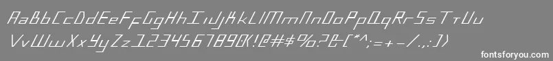 フォントBluejuly – 灰色の背景に白い文字