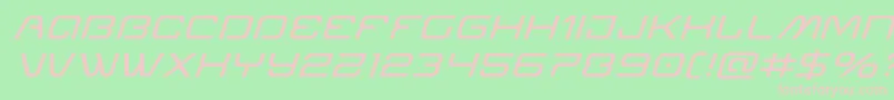 Fonte Miraclemercuryexpandital – fontes rosa em um fundo verde