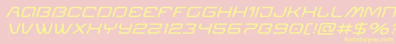 Miraclemercuryexpandital Font – Yellow Fonts on Pink Background