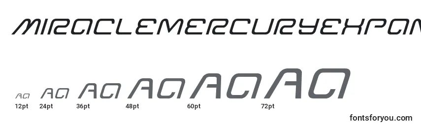 Miraclemercuryexpandital Font Sizes