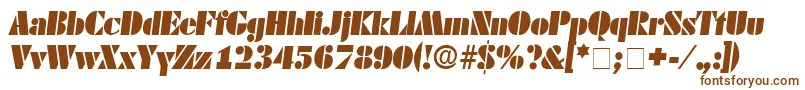 Шрифт CadoDisplaySsiItalic – коричневые шрифты на белом фоне