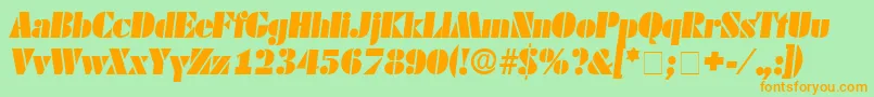 CadoDisplaySsiItalic Font – Orange Fonts on Green Background