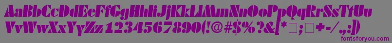 Шрифт CadoDisplaySsiItalic – фиолетовые шрифты на сером фоне