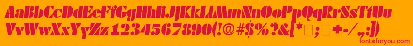CadoDisplaySsiItalic Font – Red Fonts on Orange Background