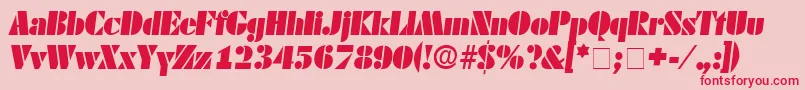 CadoDisplaySsiItalic Font – Red Fonts on Pink Background
