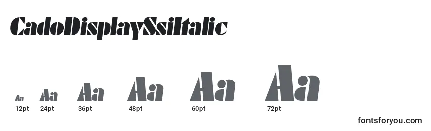 CadoDisplaySsiItalic Font Sizes