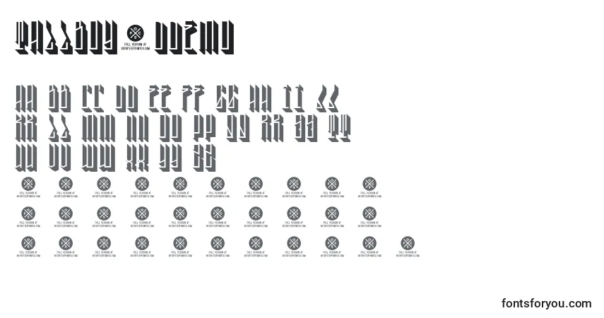 Шрифт TallBoy3DDemo – алфавит, цифры, специальные символы