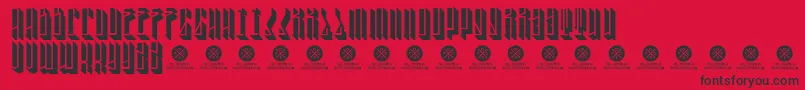 TallBoy3DDemo Font – Black Fonts on Red Background