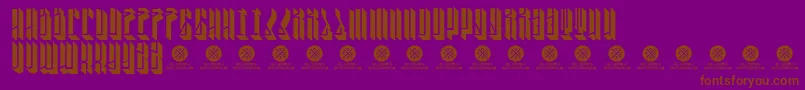 TallBoy3DDemo Font – Brown Fonts on Purple Background