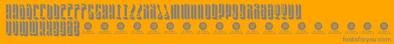 TallBoy3DDemo Font – Gray Fonts on Orange Background