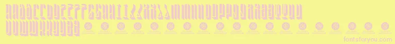 TallBoy3DDemo Font – Pink Fonts on Yellow Background