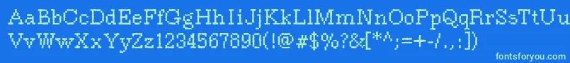 Rough37Bold Font – Green Fonts on Blue Background