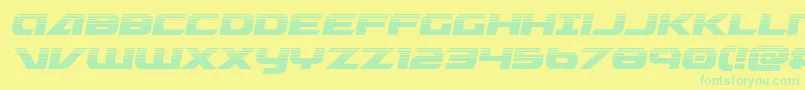 Graymalkincompacthalf-Schriftart – Grüne Schriften auf gelbem Hintergrund
