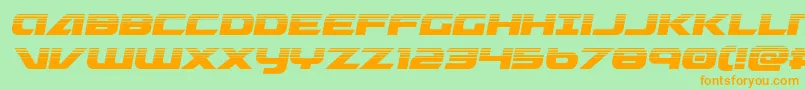 Graymalkincompacthalf-Schriftart – Orangefarbene Schriften auf grünem Hintergrund