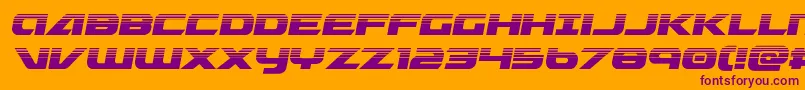 Police Graymalkincompacthalf – polices violettes sur fond orange