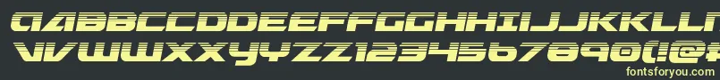 フォントGraymalkincompacthalf – 黒い背景に黄色の文字