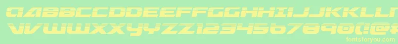 フォントGraymalkincompacthalf – 黄色の文字が緑の背景にあります