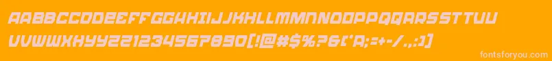 Olympiccarriercondital Font – Pink Fonts on Orange Background