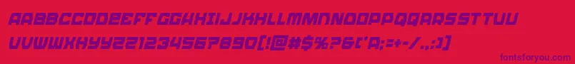 Olympiccarriercondital Font – Purple Fonts on Red Background