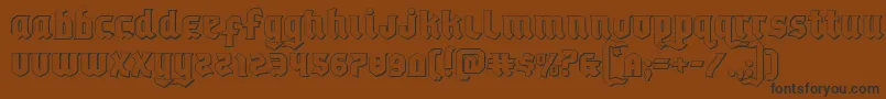 Empirecrown3D Font – Black Fonts on Brown Background