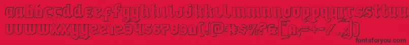 Empirecrown3D Font – Black Fonts on Red Background