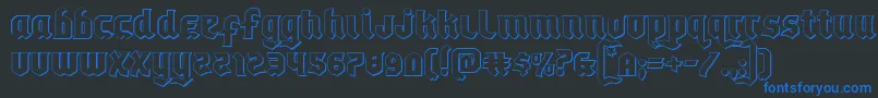 Empirecrown3D Font – Blue Fonts on Black Background