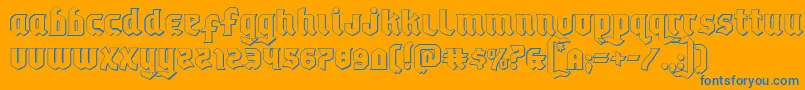 Empirecrown3D Font – Blue Fonts on Orange Background
