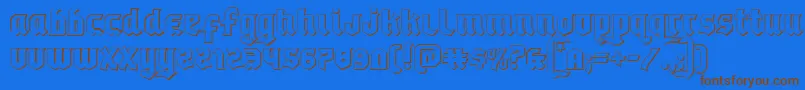 Empirecrown3D-Schriftart – Braune Schriften auf blauem Hintergrund