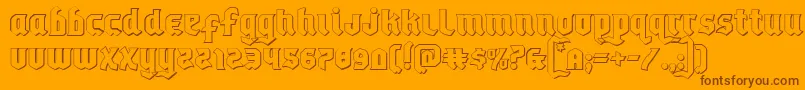 More about Empirecrown3D Font Empirecrown3D Font – Brown Fonts on Orange Background
