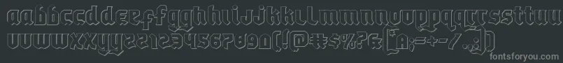 Empirecrown3D Font – Gray Fonts on Black Background