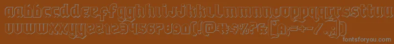 Empirecrown3D-Schriftart – Graue Schriften auf braunem Hintergrund