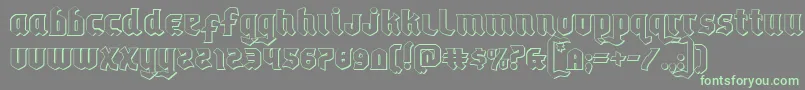 Empirecrown3D Font – Green Fonts on Gray Background