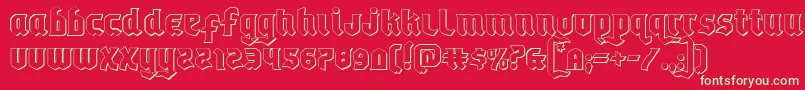 Empirecrown3D Font – Green Fonts on Red Background