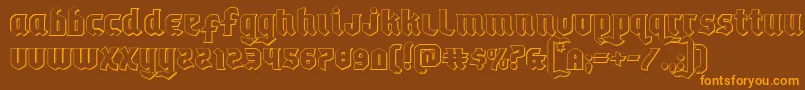 Шрифт Empirecrown3D – оранжевые шрифты на коричневом фоне