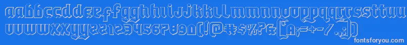 Empirecrown3D Font – Pink Fonts on Blue Background