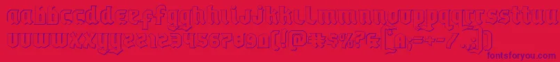 fuente Empirecrown3D – Fuentes Moradas Sobre Fondo Rojo