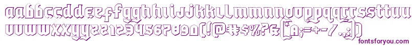 Empirecrown3D-Schriftart – Violette Schriften auf weißem Hintergrund