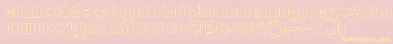 Empirecrown3D Font – Yellow Fonts on Pink Background