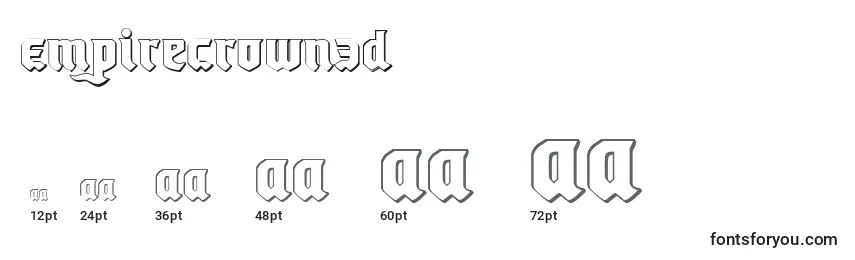 Empirecrown3D Font Sizes