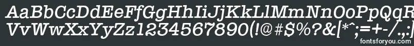 フォントTypewriterserialMediumItalic – 白い文字