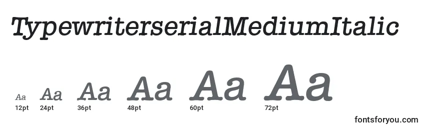 TypewriterserialMediumItalic Font Sizes