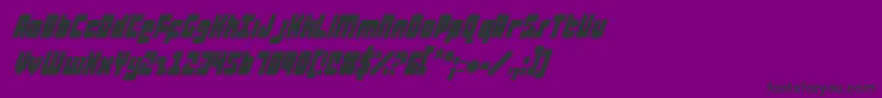 AlphaTaurusConditalic-Schriftart – Schwarze Schriften auf violettem Hintergrund