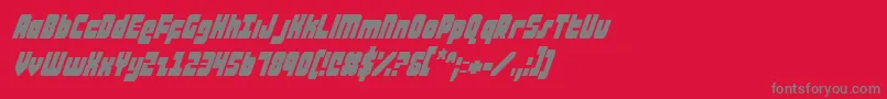 Шрифт AlphaTaurusConditalic – серые шрифты на красном фоне