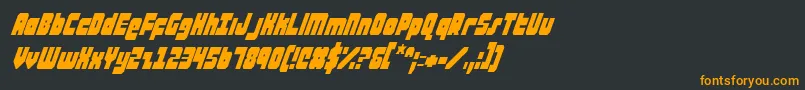 AlphaTaurusConditalic Font – Orange Fonts on Black Background