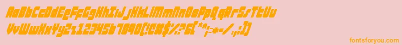 AlphaTaurusConditalic Font – Orange Fonts on Pink Background